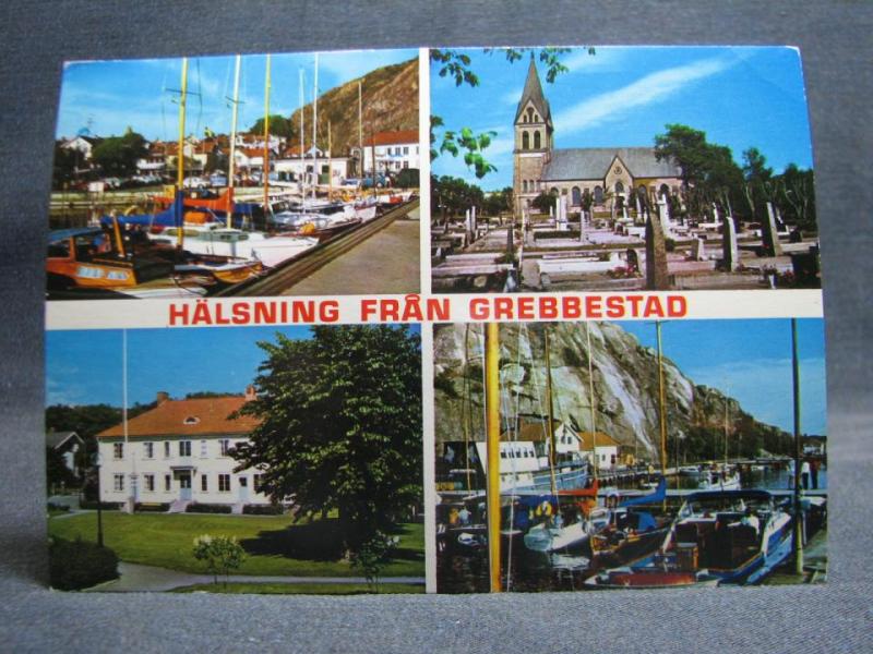 Vykort - Bohuslän - Flerbildskort Grebbestad 1979