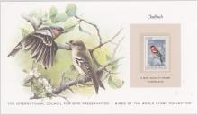 Fåglar i världen, Chaffinch, Jugoslavija 1.50 dinar, ** vackert illustrerad, signerad, uppsatt på kort.