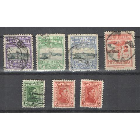Uruguay  nr 222, 223, 226, 14, 347, 349,   ,,  1919  ,  R2002