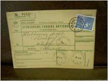 Paketavi med stämplade frimärken - 1964 - Landskrona 1 till Bäckhammar
