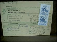 Paketavi med stämplade frimärken - 1972 - Herrljunga till Munkfors 2