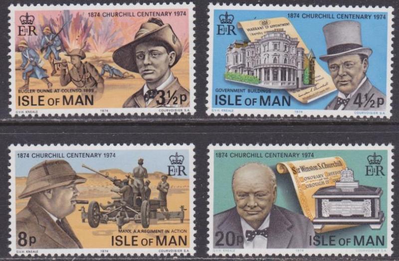 Isle of Man, M 48-51 komplett ** serie, Churchill.