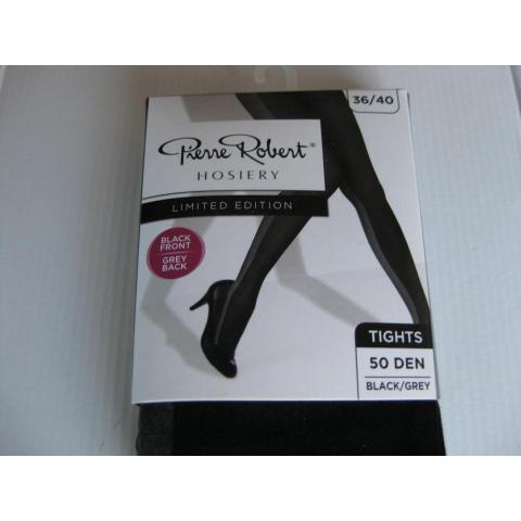 Tights Pierre Robert hosiery Limited Edition, svart front, grå bak #2