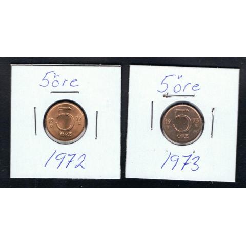  5 öre 1972 och 1973