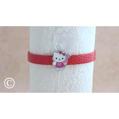 Armband med Hello Kitty! Rött bling! Portofritt! 