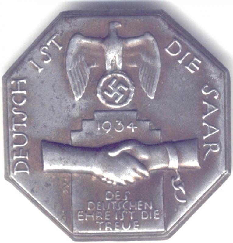 Tyskt nålmärke - "Deutsch ist die Saar" 1934