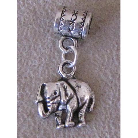 Berlock - charm - hänge ** För känd ormlänk ** - Elefant