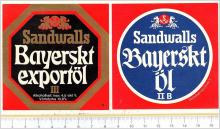 5 etiketter Sandwalls bryggeri Borås