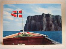 Båt på väg till Nordkapp Norge 1974  - Förlag: Aune