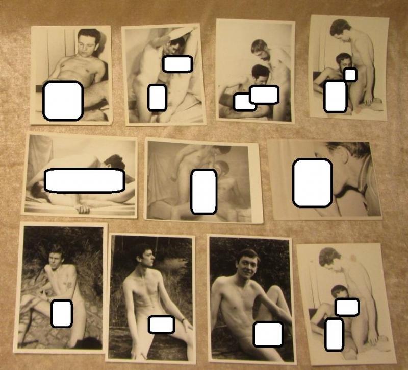 BS0359 11st. gamla Erotiska Foton Homo och Poserande karlar