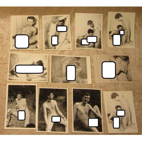 BS0359 11st. gamla Erotiska Foton Homo och Poserande karlar