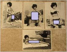 BS0276 Serie om 5st. gamla Erotiska foton på poserande dam 