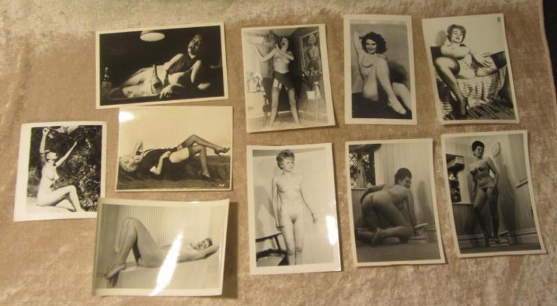 BS0465 10st. gamla Erotiska Foton på poserande damer  