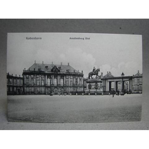 Amalienborg slot Köbenhavn Oskrivet Antikt Brevkort