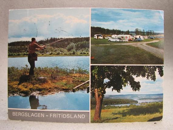 Flerbild Camping vid Malingsbo Kloten Bil Dalarna Äldre skrivit vykort