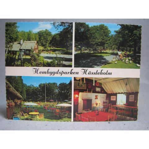 Vyer över  Hembygdsparken Hässleholm 1974 Skrivet äldre vykort