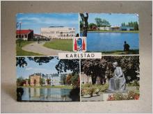 Vyer över Karlstad Värmland skrivet äldre vykort