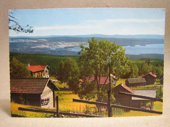 Vy över Orsasjön Dalarna Äldre oskrivit vykort