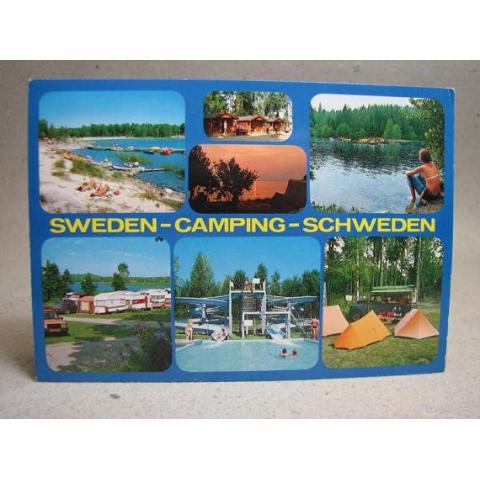 Vykort - Bad och Camping i Sverige
