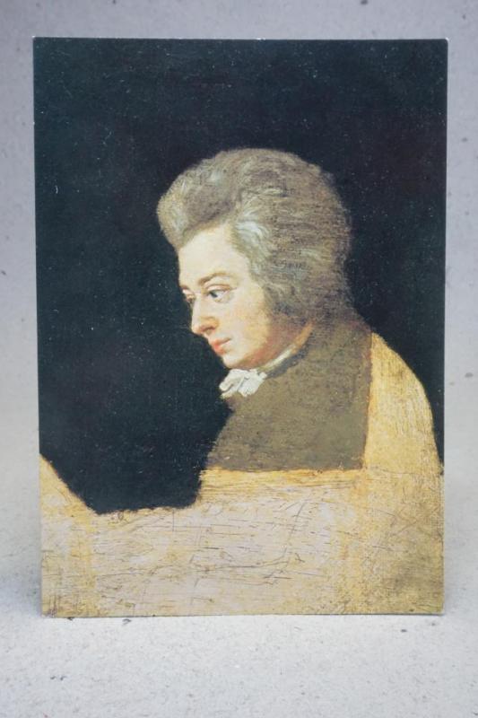 Wolfgang Amadeus Morzart Gammalt oskrivet vykort