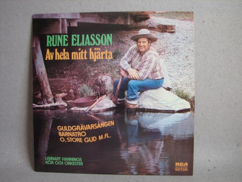 LP skiva - Av hela mitt hjärta - Signerad Rune Eliasson - RCA 1975