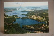 Flygfoto över Laxsjön vid Långbron Dals Långed 1979 Dalsland skrivet äldre vykort
