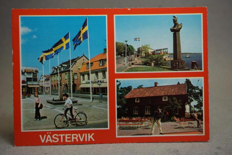 Västervik Småland Flerbild Oskrivet äldre vykort