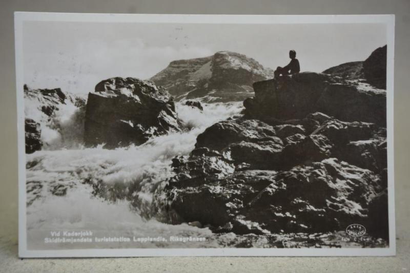 Vid Kaderjokk Riksgränsen 1944 Lappland skrivet Gammalt vykort