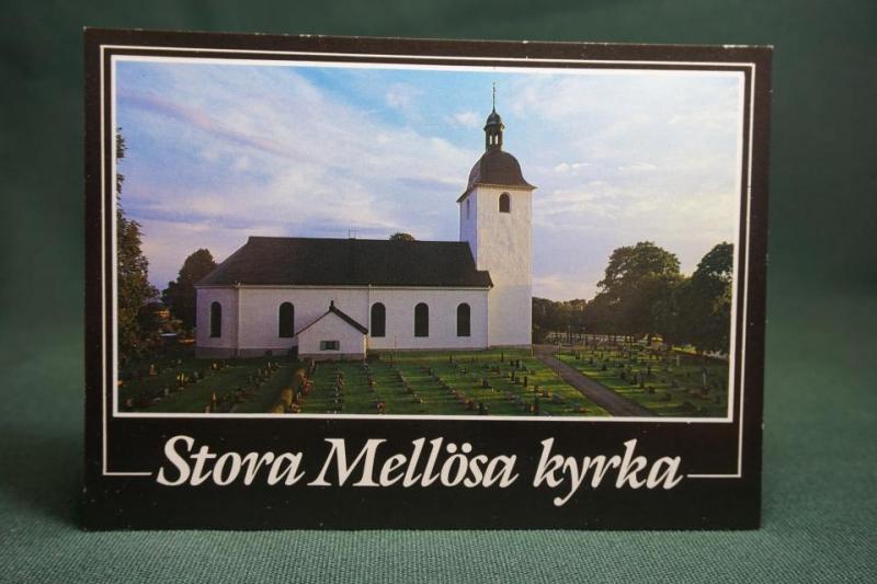 Stora Mellösa kyrka Strängnäs Stift 2 äldre vykort
