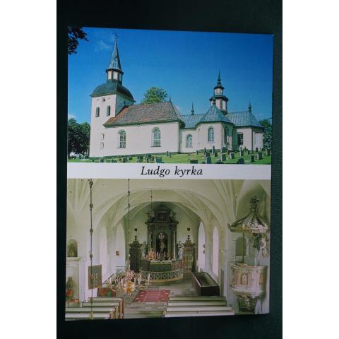 Ludgo kyrka Strängnäs Stift 2 äldre vykort