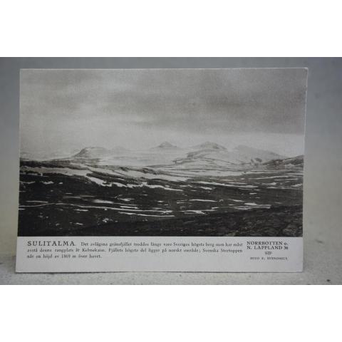 Utsikt över Sulitälma Lappland Oskrivet Gammalt vykort