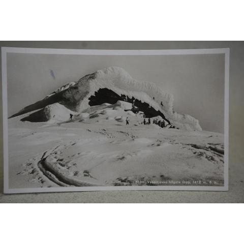 Vassitjåkko högsta topp 1412 m över havet 1946 Lappland skrivet Gammalt vykort
