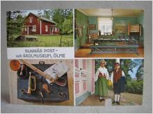Flerbild Sunnäs Post och Skolmuseum Ölme Värmland Oskrivet äldre vykort