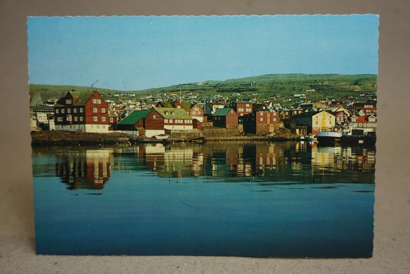 Tinganes Torshavn Färöarna 1979 skrivet äldre vykort