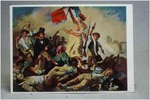 Eugene Delacroix Liberty makes people mount the Barrikaden Oskrivet vykort av fin konst