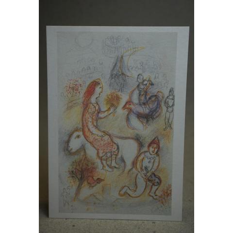 Chagall Äldre Oskrivet äldre kort av fin konst