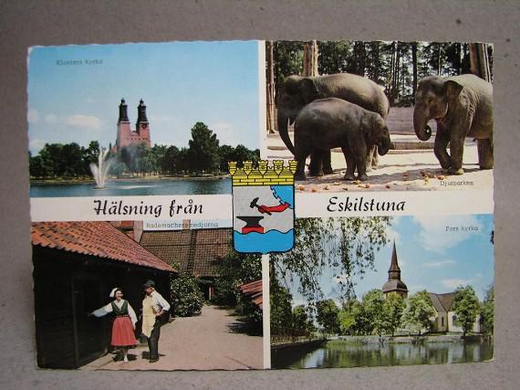 Flerbild Djurparken Elefanter Fors Kyrka Eskilstuna 1967 Södermanland Äldre skrivit vykort