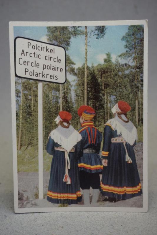 Samer vid Polcirkeln 1959 Lappland skrivet Gammalt vykort