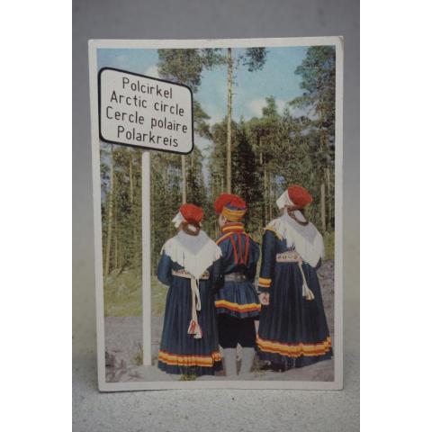 Samer vid Polcirkeln 1959 Lappland skrivet Gammalt vykort