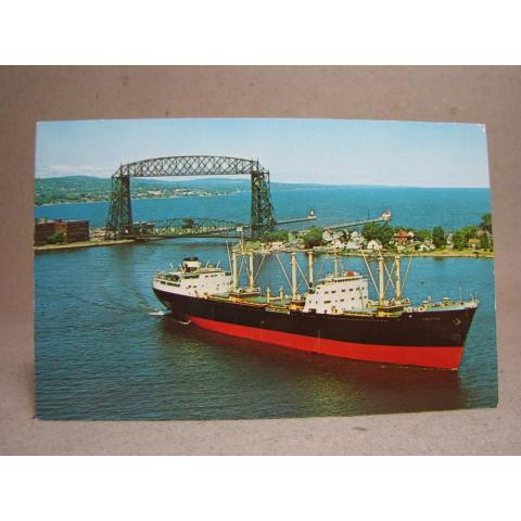 Fartyg Colytto arriving in Duluth Superior Harbor Oskrivet gammalt vykort