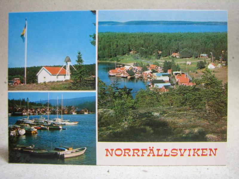Norrfällsvikens Fiskeläge Nordingrå Ångermanland Oskrivet äldre vykort