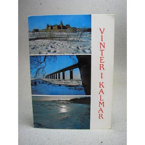 Vinter i Kalmar Småland skrivet äldre vykort