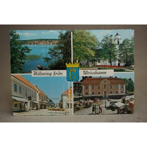 Vyer från Ulricehamn 1973 Västergötland skrivet äldre vykort