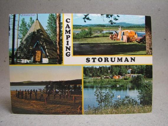 Camping Storuman 1982 Lappland skrivet Äldre vykort