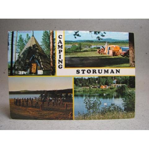 Camping Storuman 1982 Lappland skrivet Äldre vykort