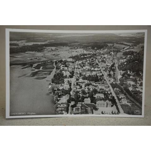 Flygfoto Lindesberg Västmanland Oskrivet gammalt vykort