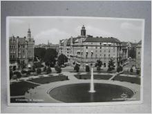 Karlaplan Stockholm skrivet gammalt vykort 1944