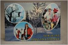 Folkliv vid Högfjällshotellet Hemavan 1975 Lappland skrivet Äldre vykort