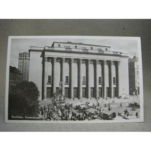 Handel Konserthuset Stockholm Oskrivet gammalt vykort