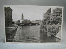 Riddarholmskanalen Stockholm skrivet gammalt vykort